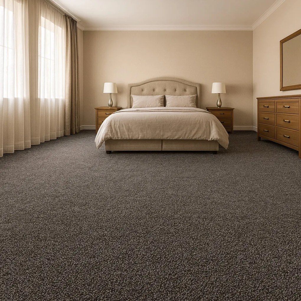 Ideal, Koberec metráž Metro 5202, na mieru, šíře 3m,4m, šedá, filc, chodba / predsieň