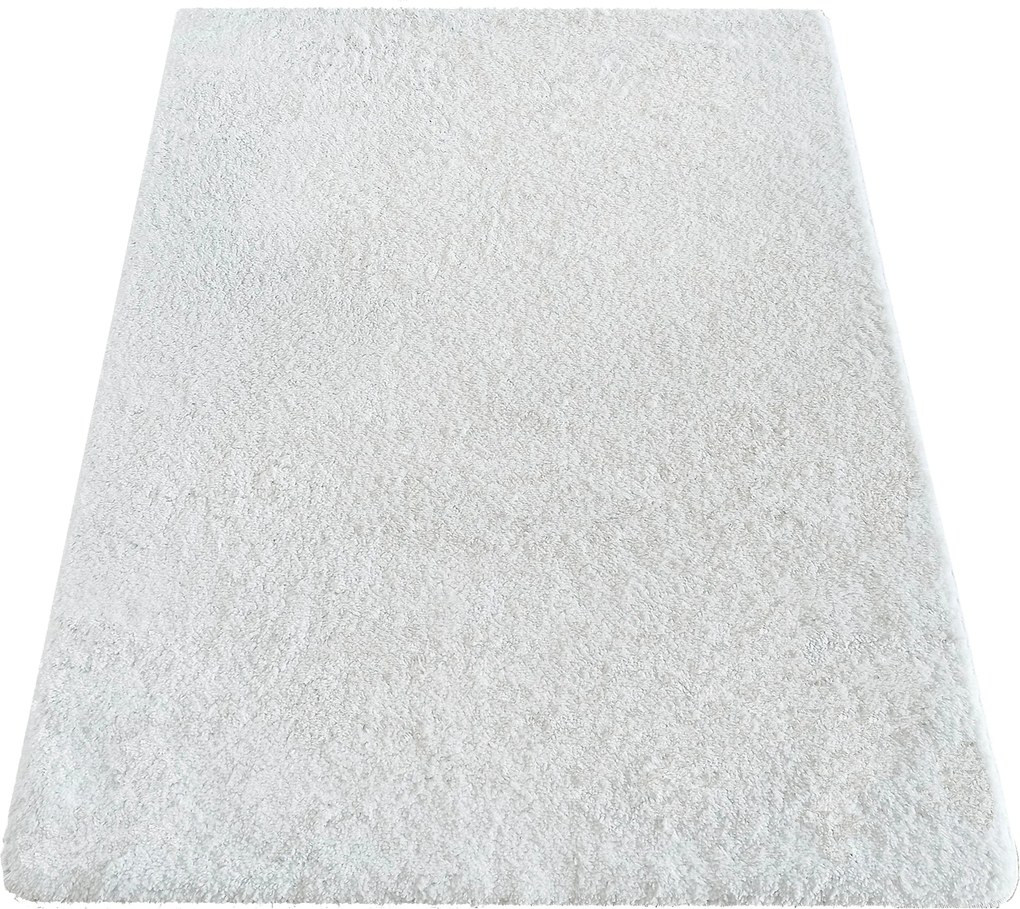 Biely shaggy koberec Camel s protišmykovou úpravou – 20 mm vlas Rozmer: 60x100 cm