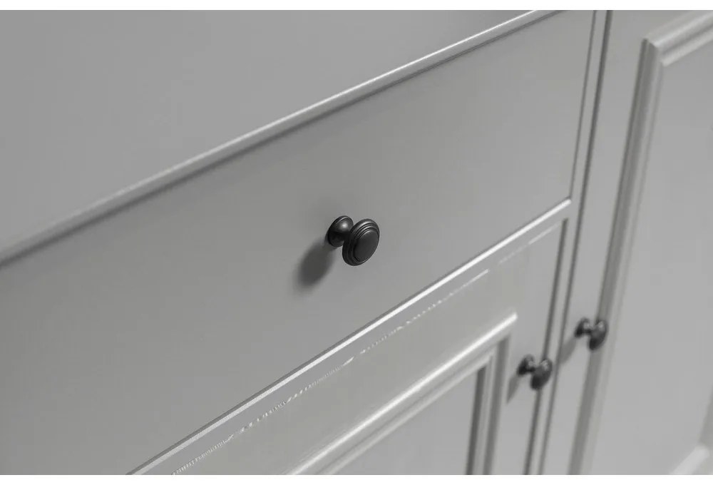 Svetlosivá nízka detská komoda z borovicového dreva 98x93 cm Lily – WOOOD