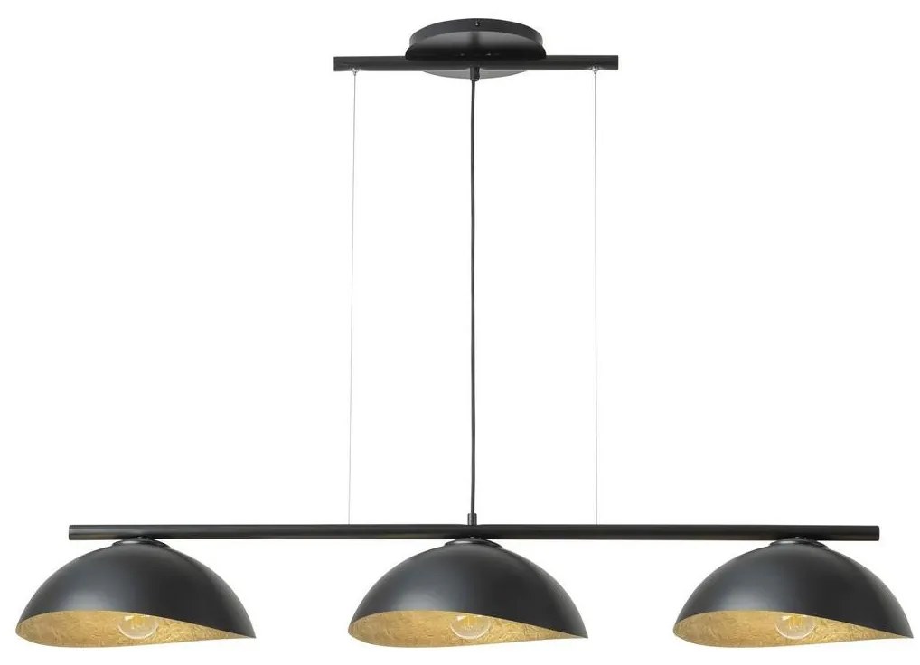 Luster na lanku SOLAR 3xE27/60W/230V čierna