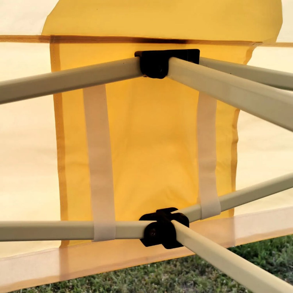 BRIMO Nožnicový stánok 3x4,5m - bez 3 stien - žltá 30