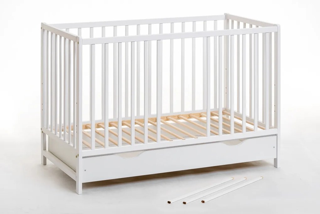 Detská postieľka 60 cm Cathi II 26 WW BCP (biela) (s úl. priestorom). Akcia -20%. Vlastná spoľahlivá doprava až k Vám domov. 1024538