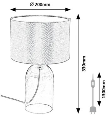 Rabalux 74047 - Stolová lampa LUXIN 1xE14/40W/230V pr. 20 cm