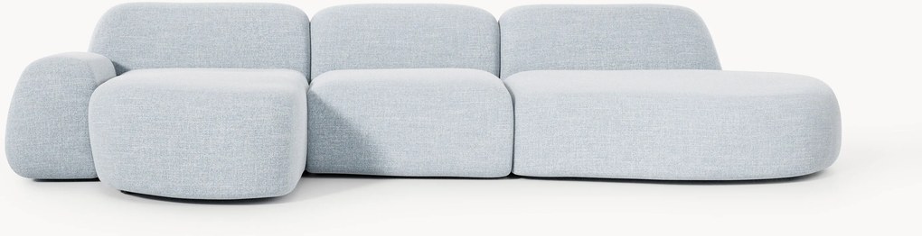Modulárna buklé rohová pohovka Wolke (4-miestna)