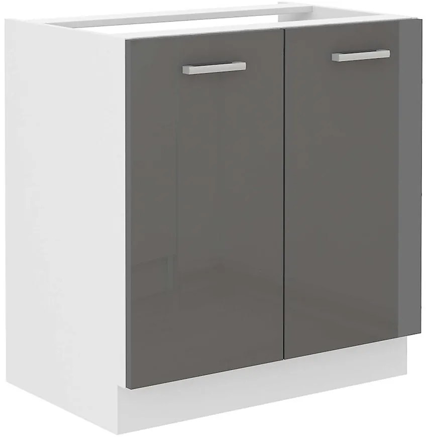 Skrinka do kuchyne SONIA šedý lesk 80ZL 2F BB