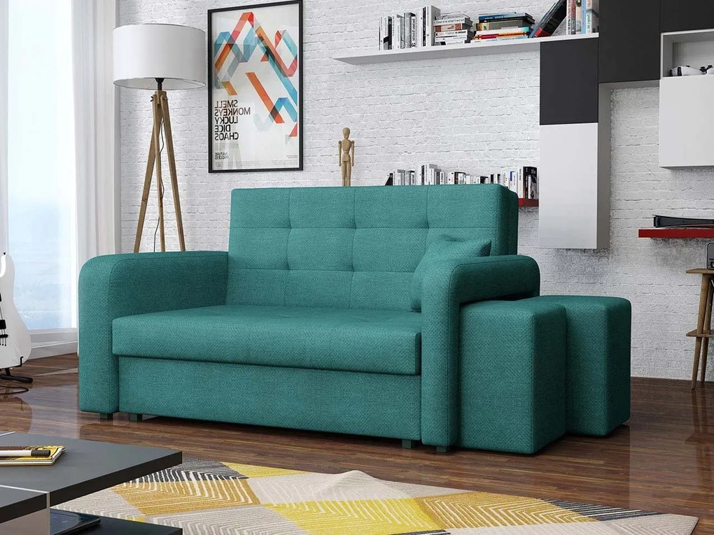 Pohovka s taburetkami Clivia Home II, Taburetka: ľavá strana, Dostupné poťahy: Enjoy 21