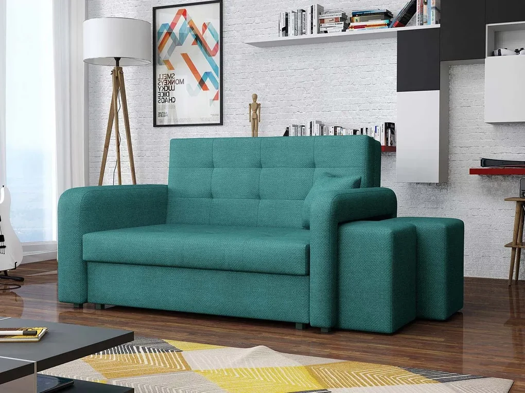 Pohovka s taburetkami Clivia Home II, Taburetka: ľavá strana, Dostupné poťahy: Enjoy 21
