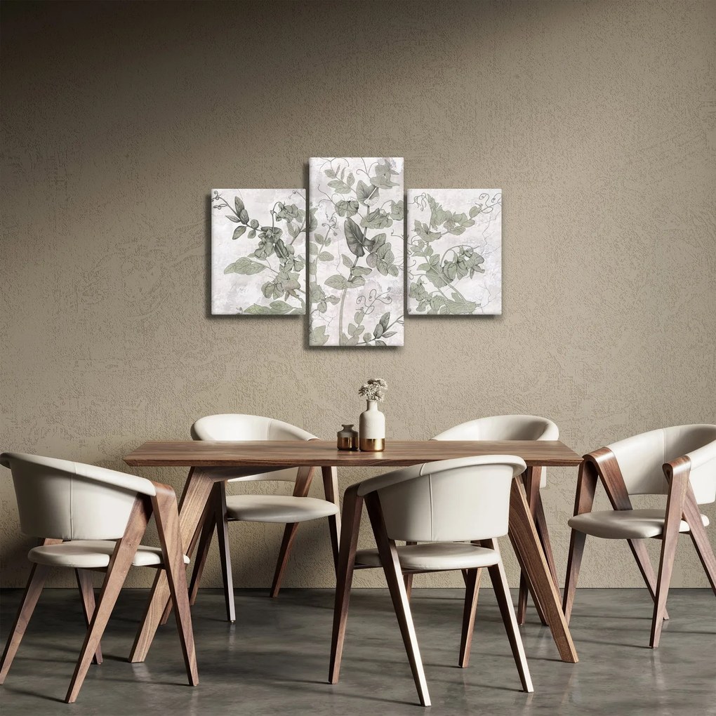Obraz - Rastliny v omietke (90x60 cm)