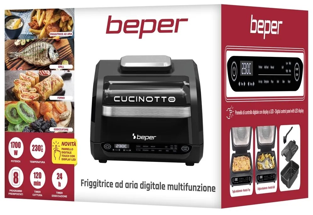 Beper P101FRI081 multifunkčná teplovzdušná fritéza Cucinotto Pro