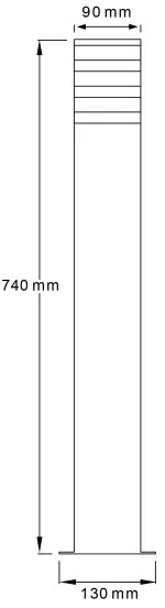 Vonkajšia lampa so senzorom TEKSAS 1xE27/12W/230V IP44 74 cm antracit