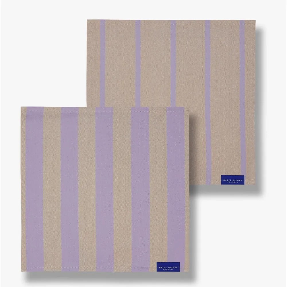 Textilné obrúsky v súprave 2 ks Stripes – Mette Ditmer Denmark