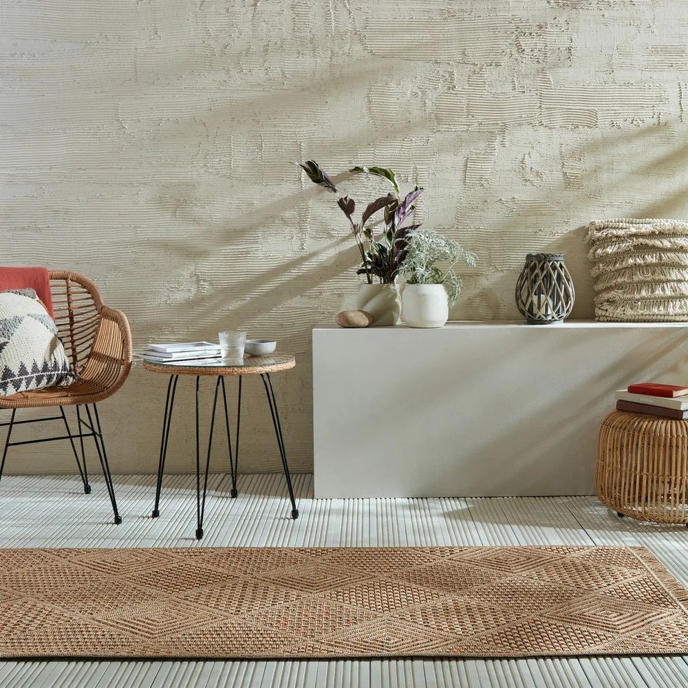 Vonkajší behúň v prírodnej farbe 80x230 cm Nora Diamond – Flair Rugs