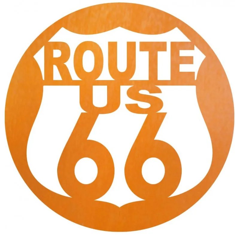 Drevený znak Route 66 – Dekorácia do interiéru | SENTOP PR0411