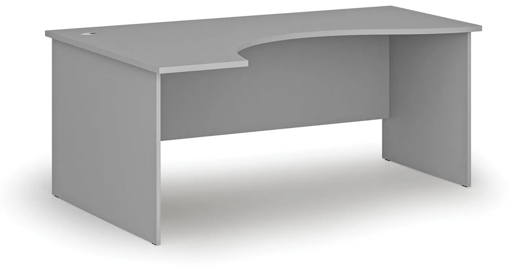 Ergonomický kancelársky pracovný stôl PRIMO GRAY, 1800 x 1200 mm, ľavý, sivá