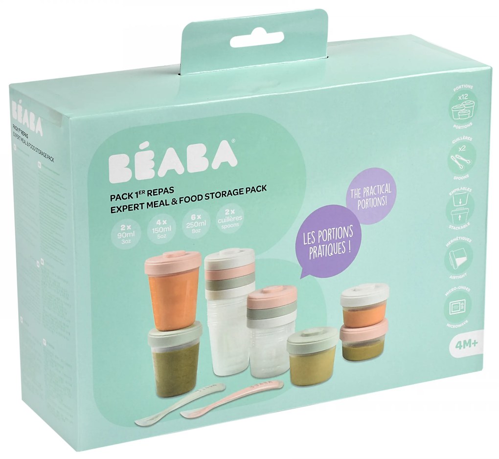 Súprava téglikov na jedlo 12 ks + 2 lyžičky Eucalyptus