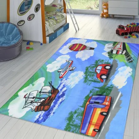 Koberce Breno Kusový koberec Chlapci, modrá, viacfarebná,110 x 160 cm