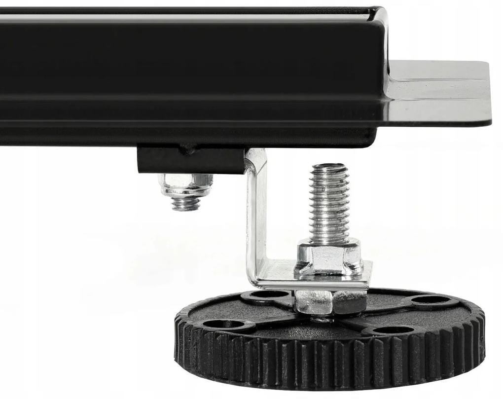 Rea Neo Pro, 90cm lineárny odtokový žľab 2v1 s 360stupňovým sifónom, čierna, REA-G8908