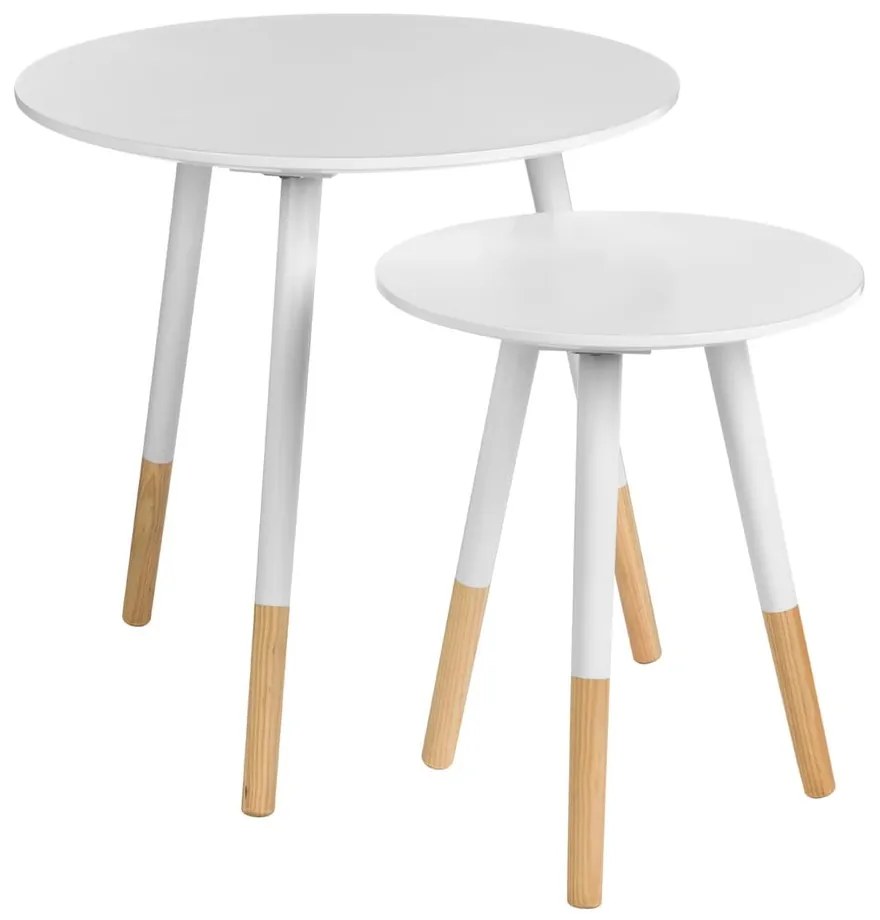 Okrúhle odkladacie stolíky v súprave 2 ks Viborg – Premier Housewares