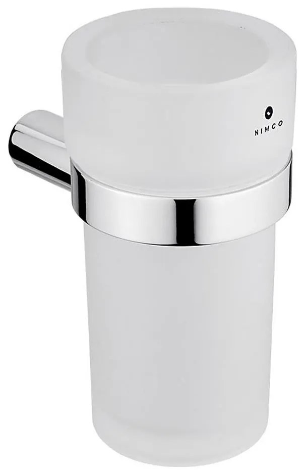 NIMCO BR 11058W-26 - Nástenný stojanček na kefky BORMO matné sklo/lesklý chróm