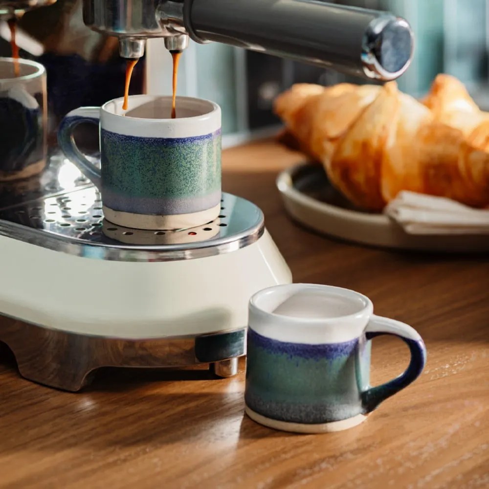 Tmavomodré hrnčeky v súprave 2 ks na espresso z kameniny 80 ml Marlow – Sass &amp; Belle