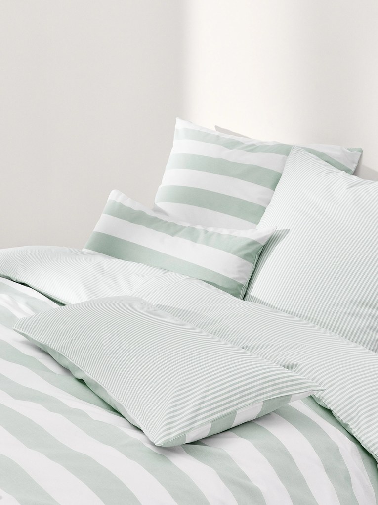 Pruhovaná obojstranná obliečka na paplón z bavlny Lorena