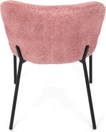 Jedálenská stolička bouclé, ružová CT-W1077 PINK2