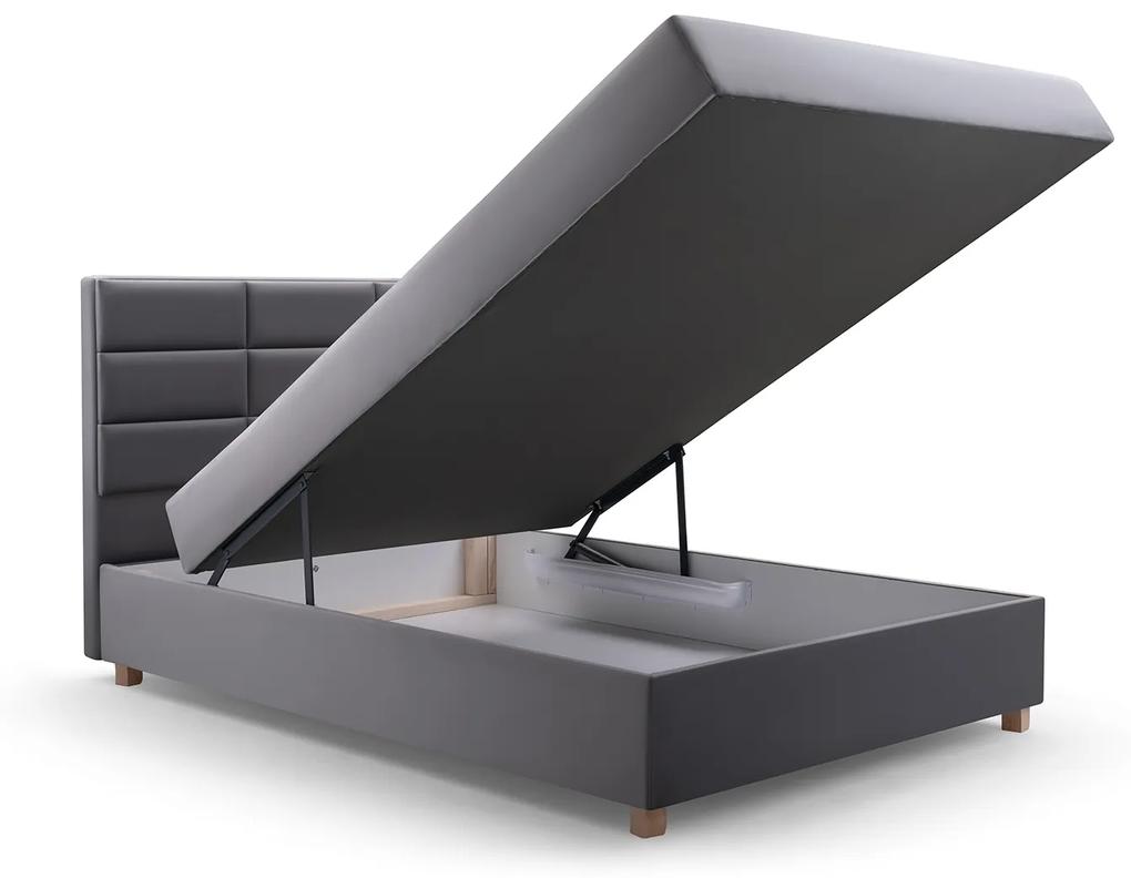 Jednolôžková posteľ 120 cm Picasso II (sivá) (s úl. priestorom a matracom) . Vlastná spoľahlivá doprava až k Vám domov. 1071512