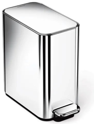 Simplehuman pedálový úzky odpadkový kôš 5 L obdĺžnikový lesklá nerezová oceľ CW2123