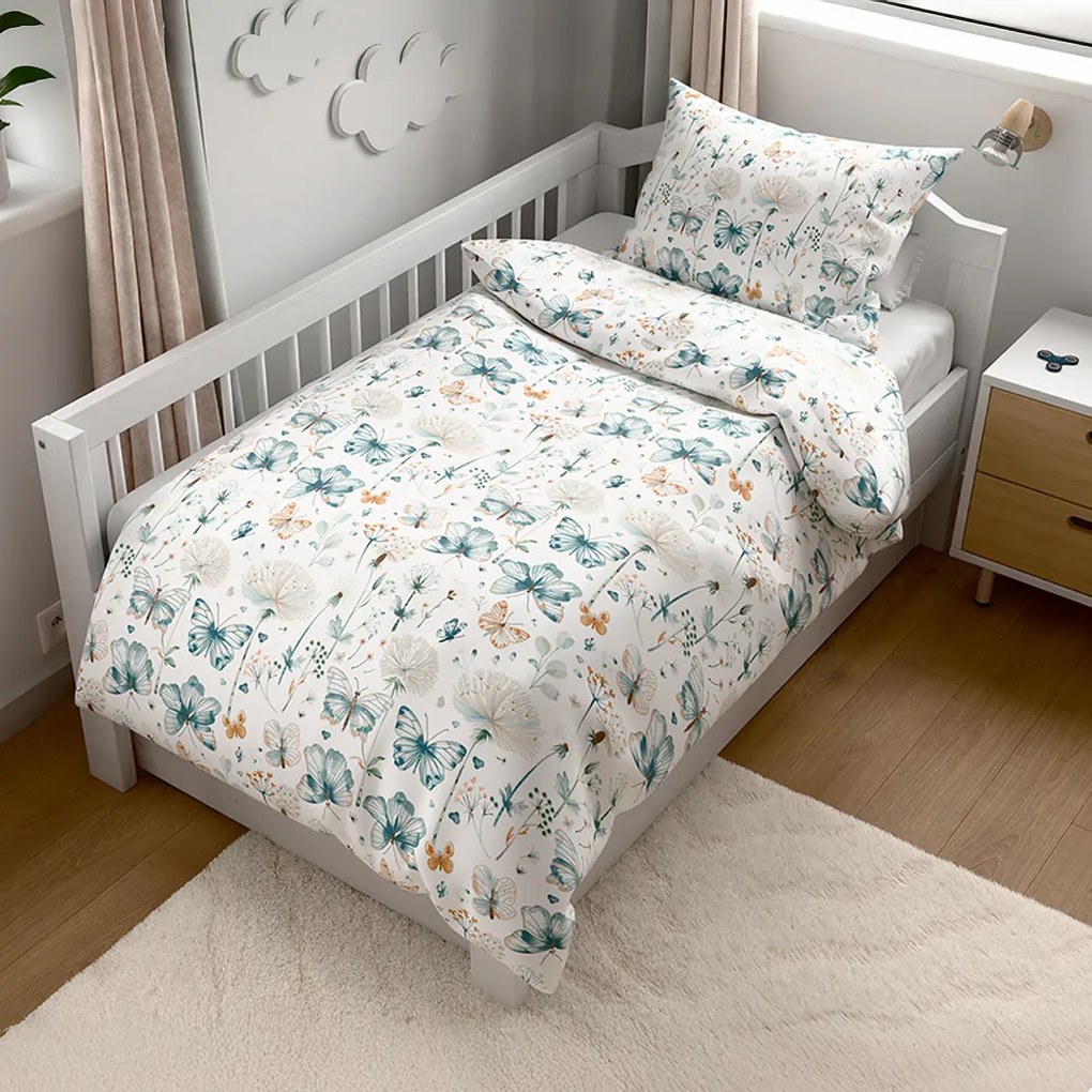 Krepové obliečky do postieľky Renforcé ELIVINE biele Rozmer obliečky: 45 x 65 cm | 90 x 140 cm