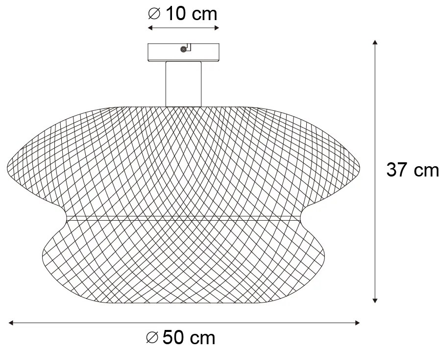 Orientálne bambusové stropné svietidlo - Ostrava Double