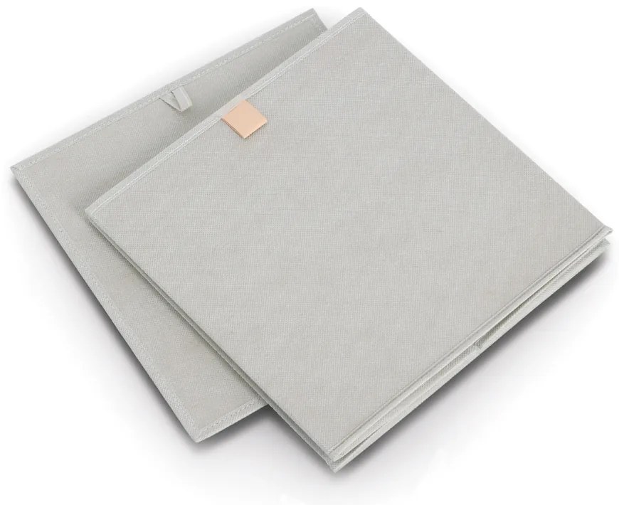 Zeller Present Úložný box, kostka, do čtvercový knihoven WOVEN 32x32x32, šedý