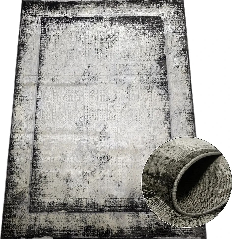 BE Koberec Deluxe 9090 GREY – sivý obdĺžnikový Rozmer: 140x190 cm