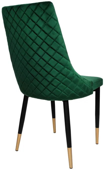 Jedálenská stolička VERMONT zamatová, tmavozelená