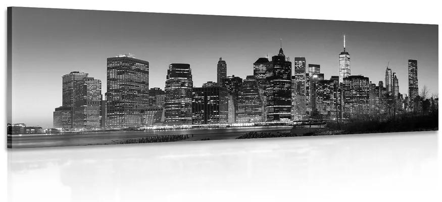 Obraz centrum New Yorku v čiernobielom prevedení Varianta: 135x45