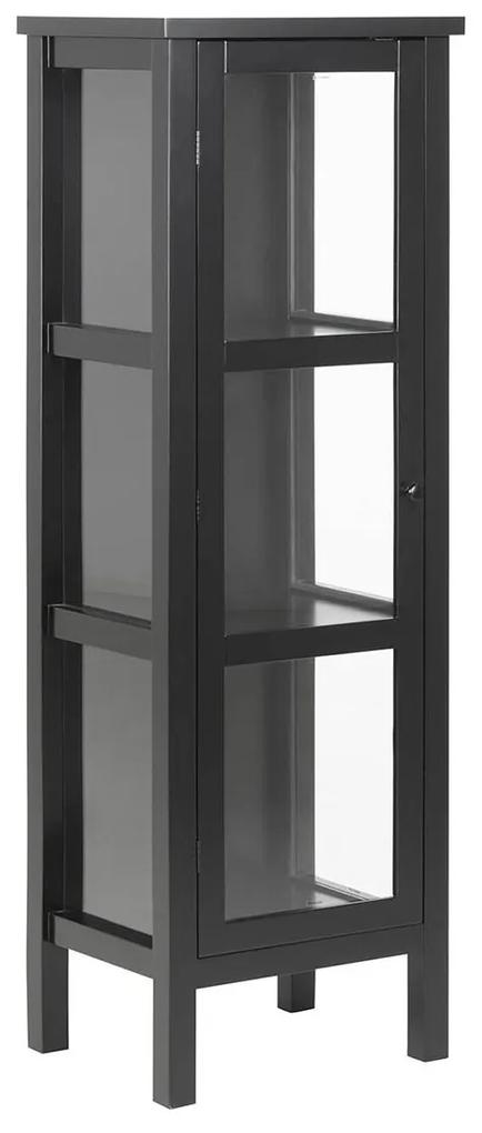 Vitrína Eton − čierna 136,5 × 45,5 × 35,5 cm