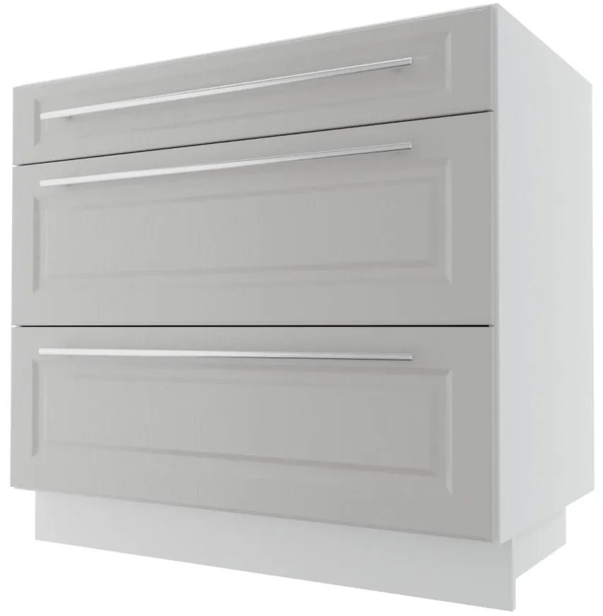 Kuchynská skrinka Emporium D3M/90 light grey stone/biela