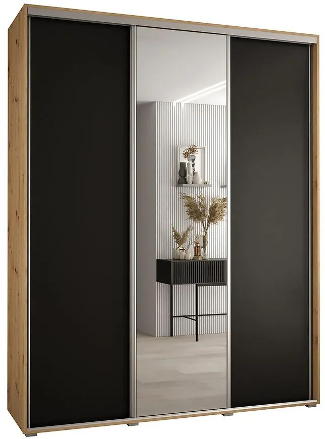 Skriňa 45 Canaris 3 190 artisan/čierna/silver