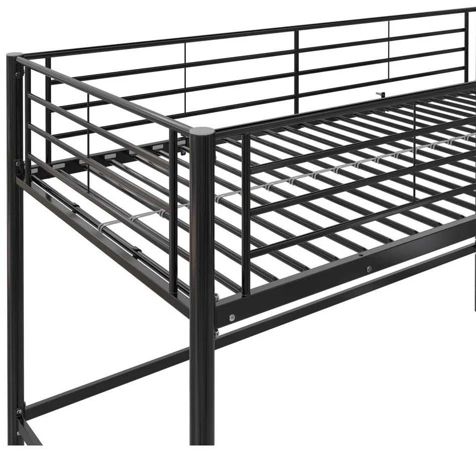 Čierna vyvýšená detská posteľ 90x200 cm Jodie – Støraa