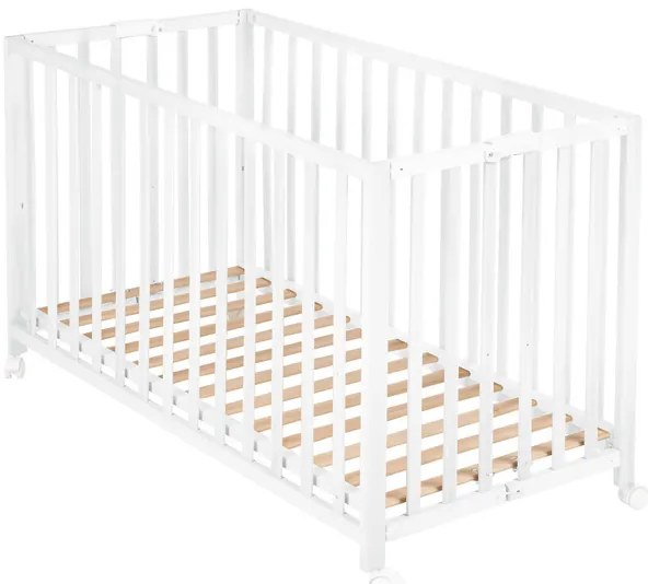 roba Detská skladacia postieľka, 60 x 120 cm (biela) (100340863)