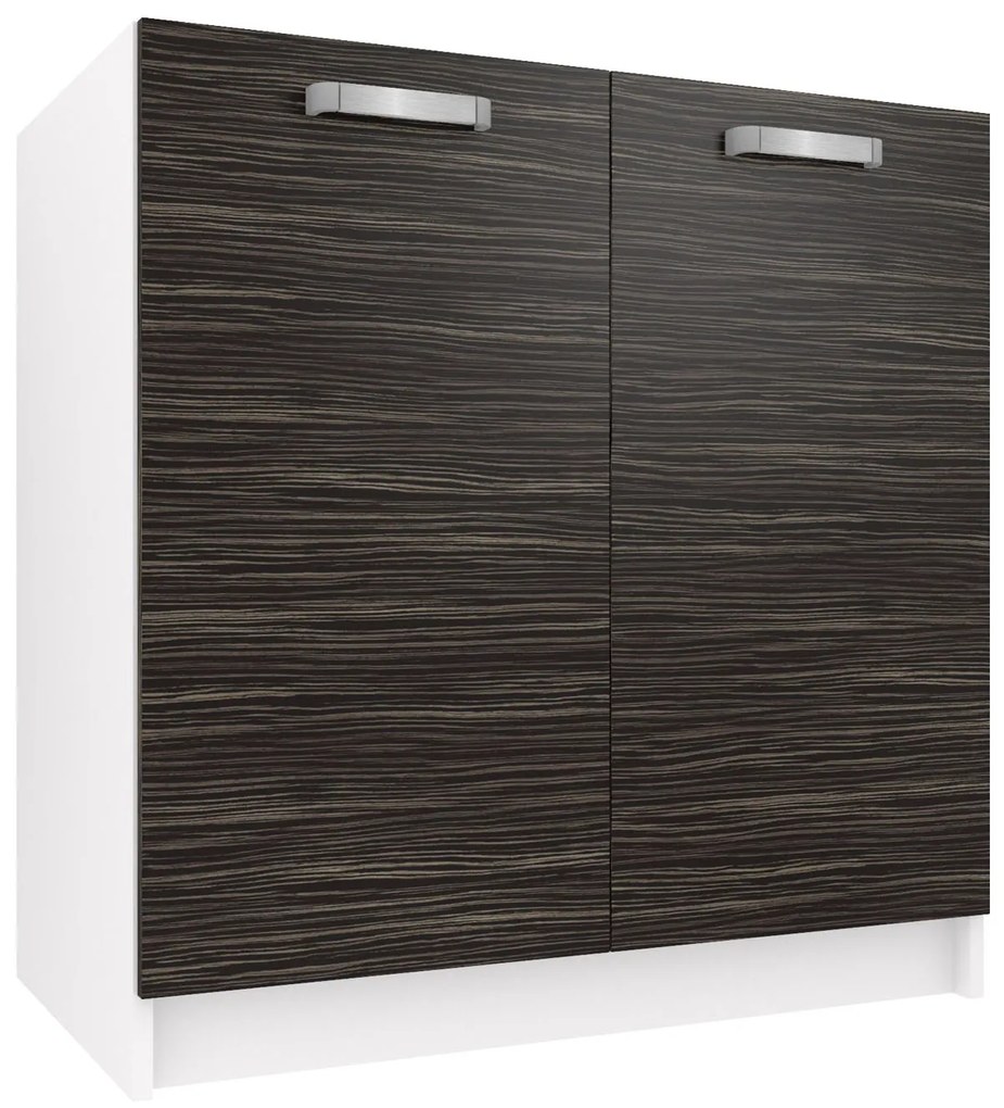 Kuchynská skrinka Belini drezová 80 cm eben kráľovský bez pracovnej dosky TOR SDZ80/0/WT/HK/0/U