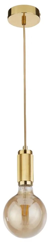 Searchlight 77651GO - Závesný luster na lanku SUSPENSION 1xE27/60W/230V zlatý