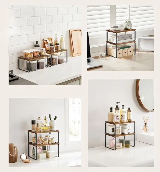 Sada kuchynských políc GINGER RUSTIC (2 ks)