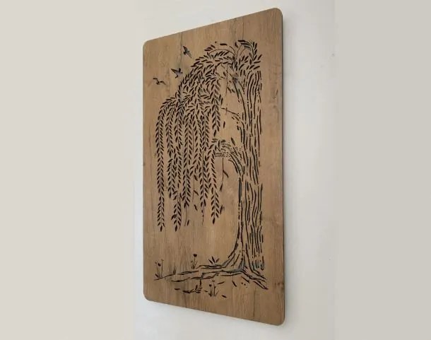 Led obraz stromu Vŕba na batériu