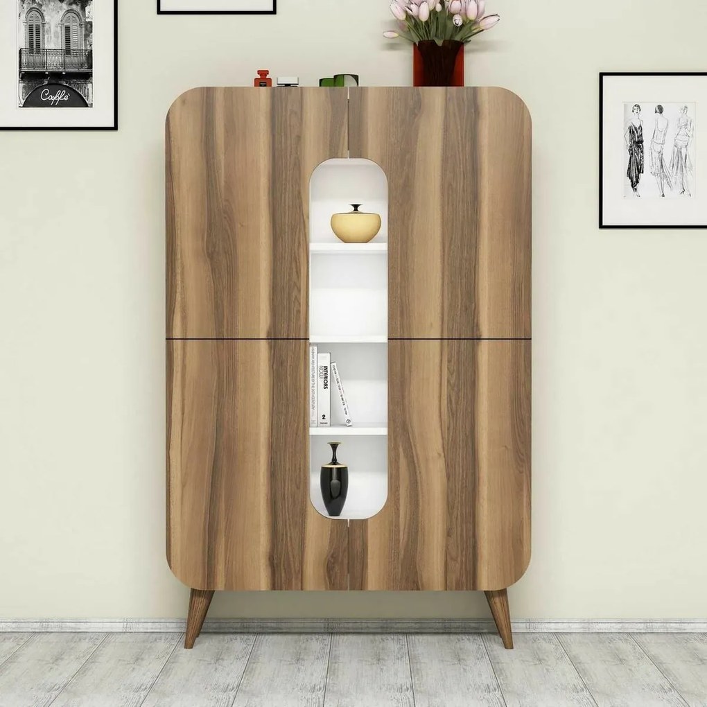 Skrinka Mine Walnut and White