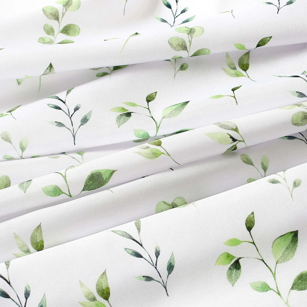 Goldea behúň na stôl teflónový - eukalyptové lístky 50x180 cm