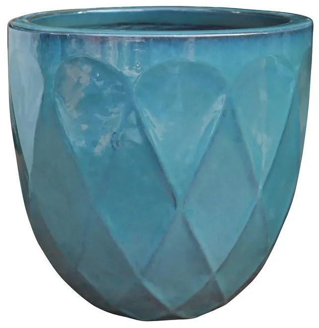 Kvetináč OP18-262 38x38x37 tyrkysový