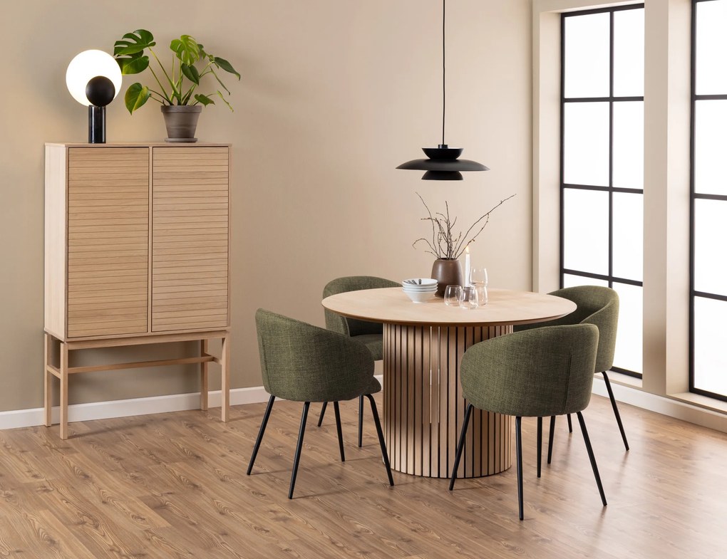 CLARA Olivovo Zelená (látka Basel 77)/čierne nohy – MODERNÁ ČALÚNENÁ KRESLOVÁ STOLIČKA DO OBÝVAČKY/JEDÁLNE/KANCELÁRIE LOFT