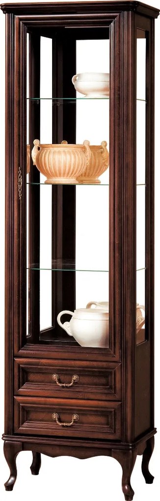 Rustikálna vitrína Wersal W-W1/2 P - wenge