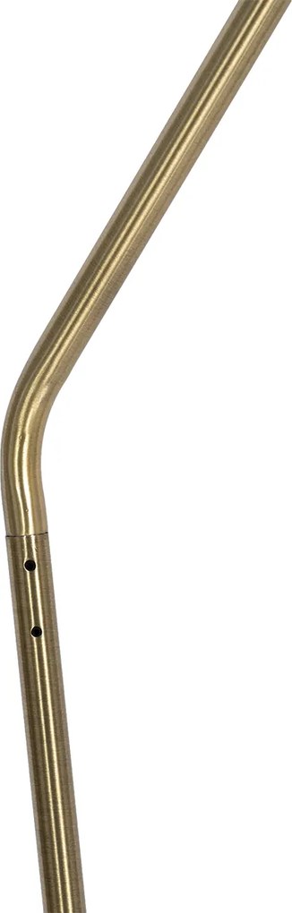 Retro stojaca lampa čierna s bronzom - Milou