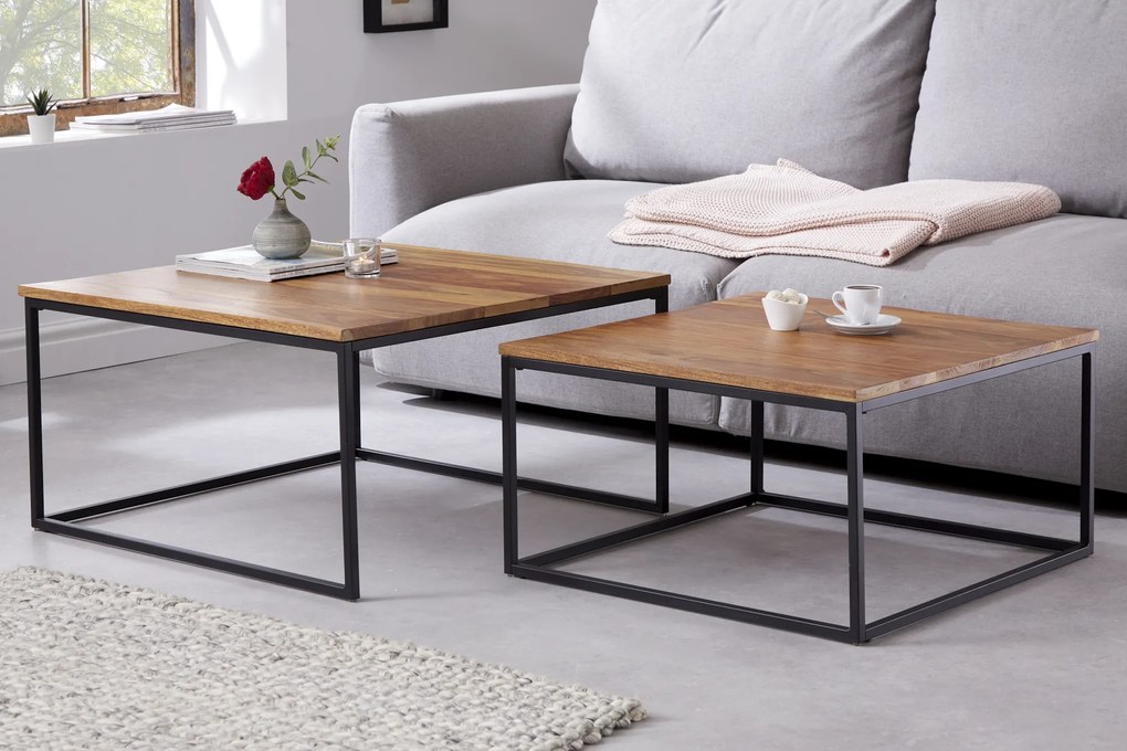 Konferenčný stolík Elements sada 2 stolíkov 65-75cm